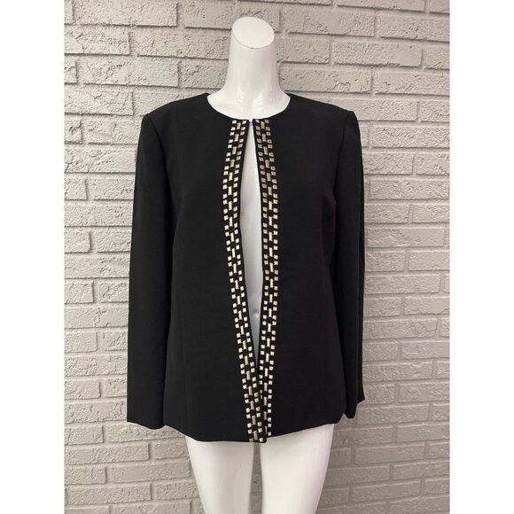 Tahari Arthur S Levine Black Blazer Size 10 - Picture 1 of 8